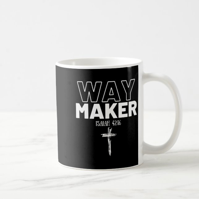 Mug Way Maker Isaiah 42_16 Christian Tee Premium  (Droite)