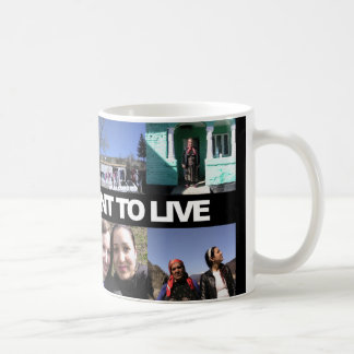 Mug We just want to live - kaffemugg