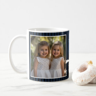 Mug We Love You Dad 2 Photo Custom Stripe Modern P203