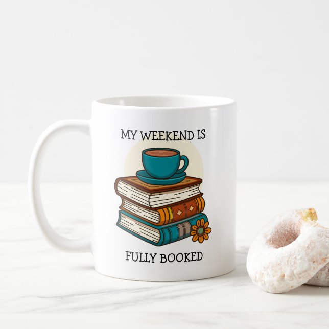 Mug Week-end Les Amateurs De Livre Entièrement Réservé (Avec donut)