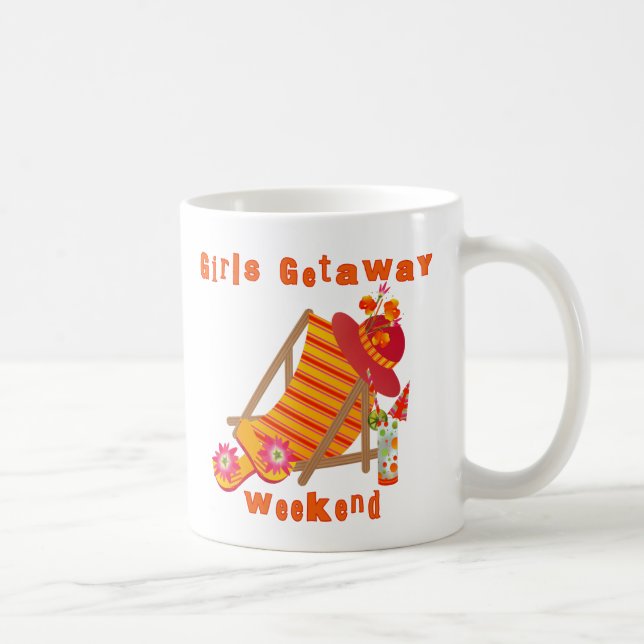 Mug Week-end tropical de fuite de filles (Droite)
