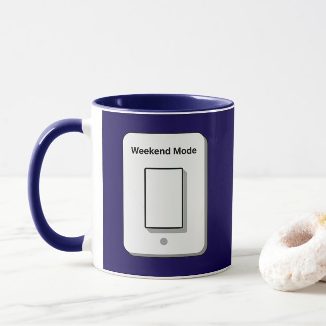 Mug Weekend Mode Toggle Minimal UI Design (Avec donut)