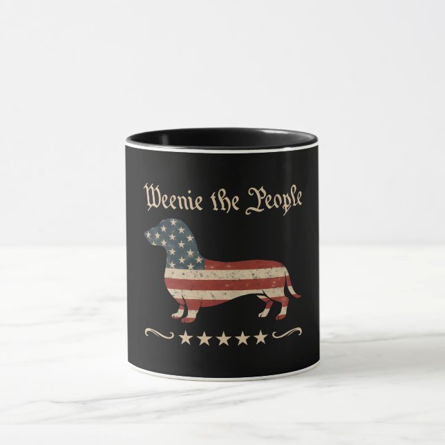Mug Weenie Le Peuple Dachshund 4 juillet (Centre)