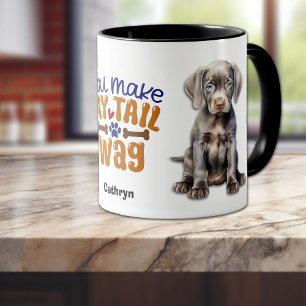 Mug Weimaraner Chiot Vous Faites Mon Baguette De Queue