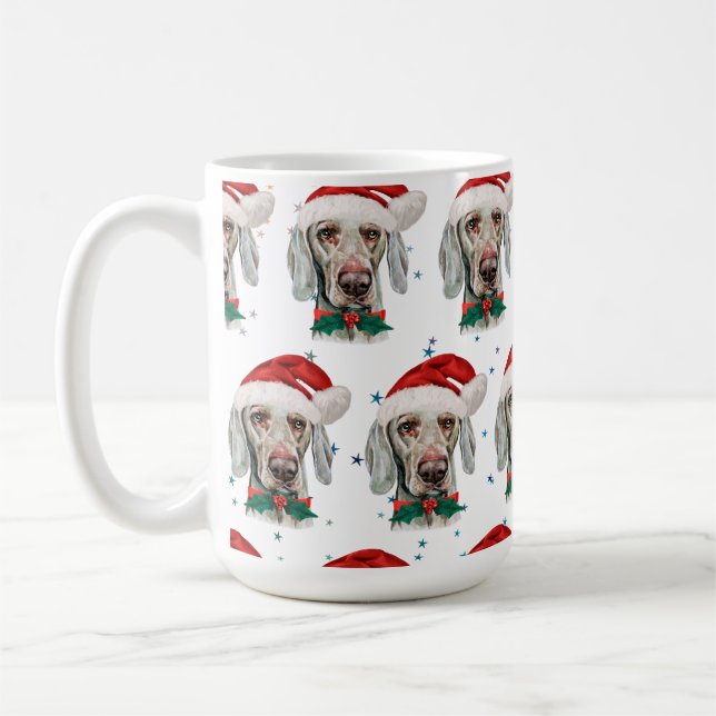 Mug Weimaraner Dog Breed Christmas Stars (Gauche)