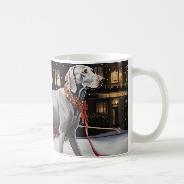 Mug Weimaraner Festin de Noël (Droite)