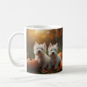 Mug West Highland White Terrier Chiot Citrouille d'aut
