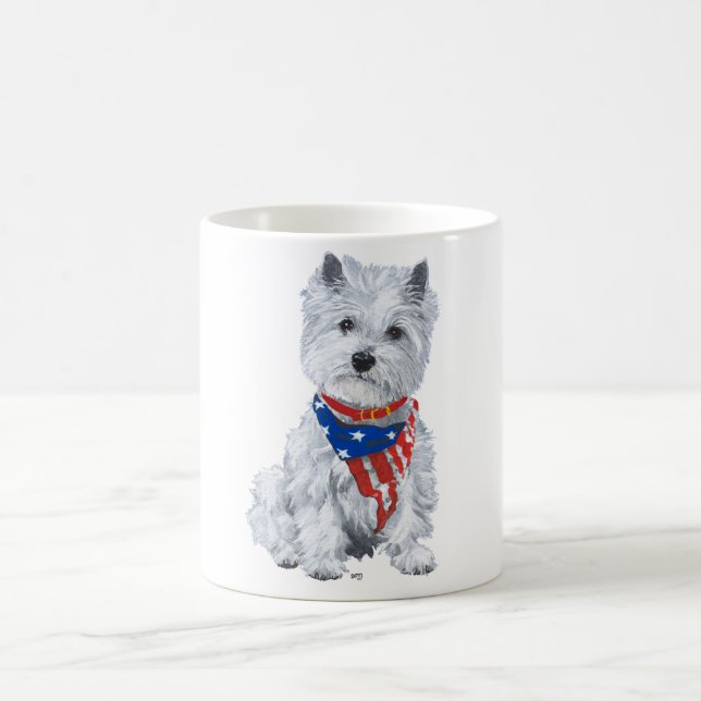 Mug West Highland White Terrier Patriotique (Centre)