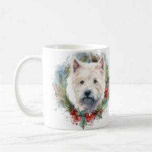 Mug West Highland White Terrier Wire de Noël