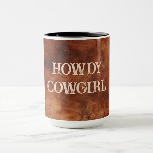 Mug Western Brown Howdy Cowboy Brown (Centre)
