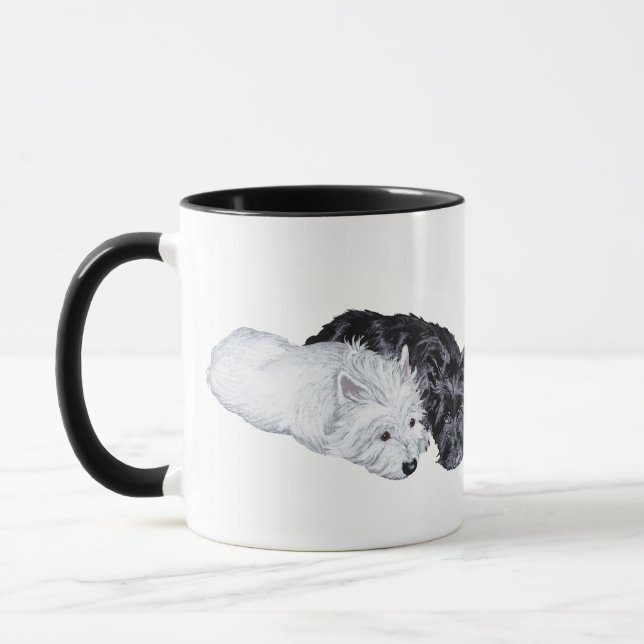 Mug Westie et Scottie au repos (Gauche)