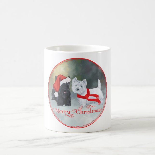 Mug Westie Scottie Christmas (Centre)