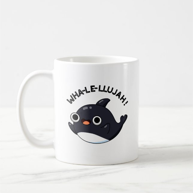 Mug Wha-le-llujah Funny Orca Whale Pun (Gauche)