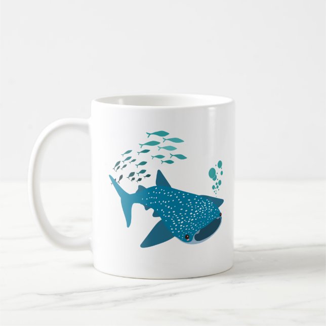 Mug Whale Shark école de poissons et les potes Coffee  (Gauche)