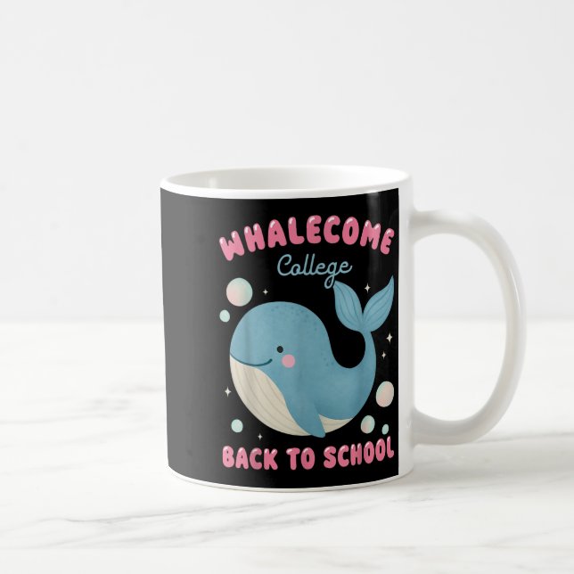 Mug Whalecome Drôle Retour À L'École College Ocean Tea (Droite)