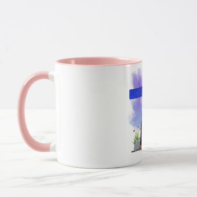 Mug "WHEEW Chille" Coupe de café rose pour "ces jours- (Gauche)