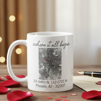 Mug Where It All began Valentine's Day Engagement gift