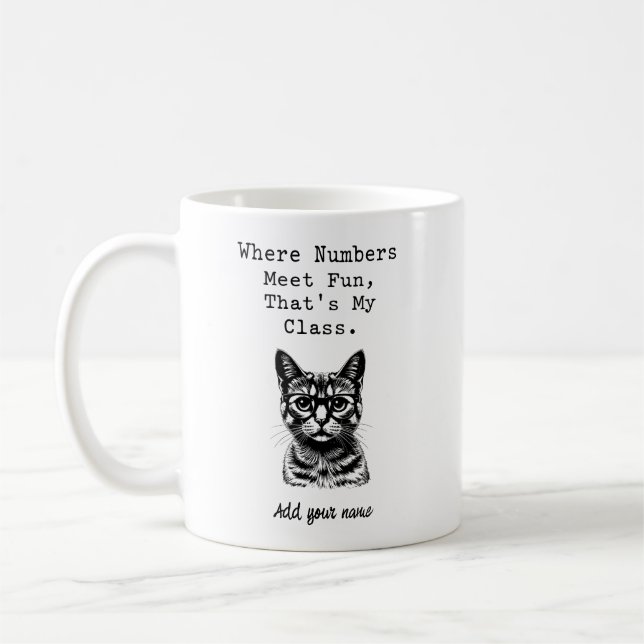 Mug Where Numbers Meet Fun Math Class Design (Gauche)