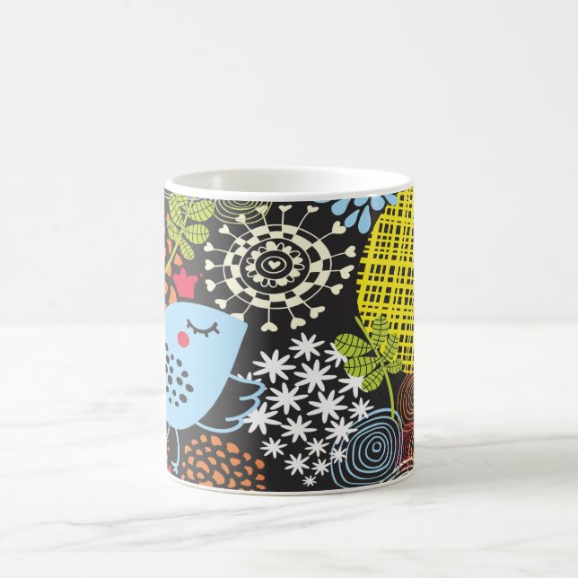 Mug “Whimsical Bird in a Floral Wonderland (Centre)