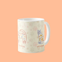 Whimsical Cat Art Motif