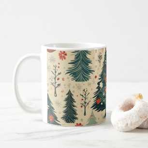Mug Whimsical Christmas arbres Motif d'aquarelle