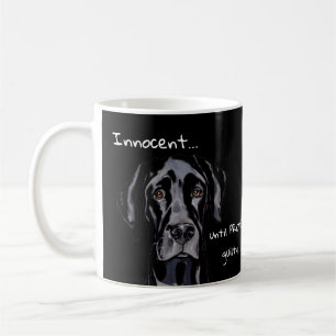 Mug Whimsical Funny Chien Innocent Noir