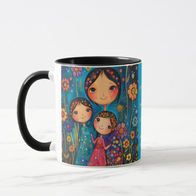 Mug Whimsical Motherhood avec une citation inspira (Gauche)