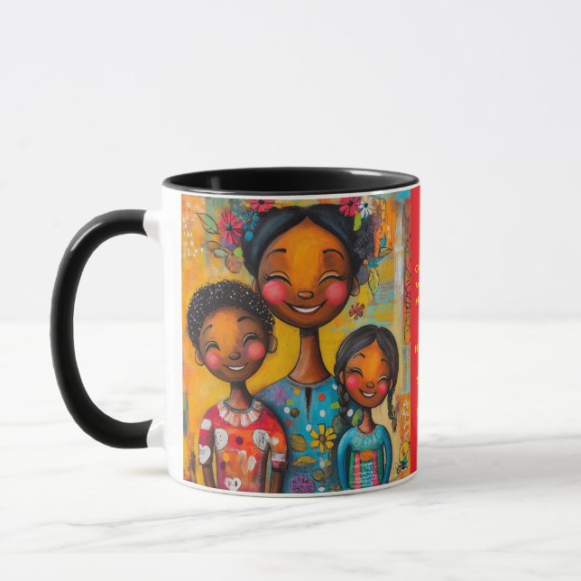 Mug Whimsical Motherhood avec une citation inspira (Gauche)