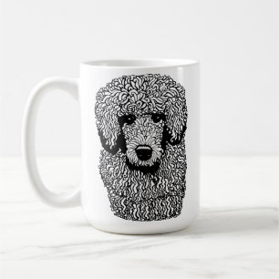 Mug Whimsical Poodle Chien Tête Animaux Animaux