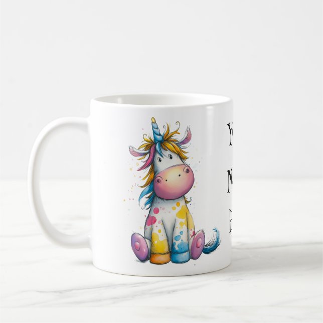 Mug  Whimsical Unicorn – Magical Sips with Your Name (Gauche)