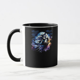 Mug Whimsigoth Sorcière volant au-dessus de la Pleine