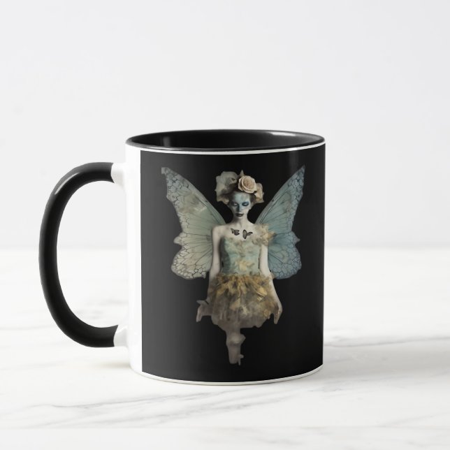Mug Whimsigoth Zombie Fairy Old Timey Gothique Moody A (Gauche)