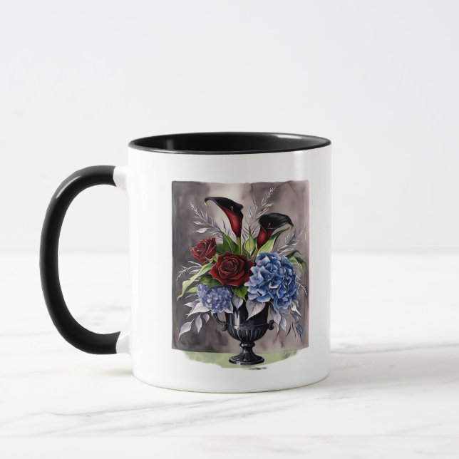 Mug Whimsigothique - Gothique Floral Vase esthétique C (Gauche)