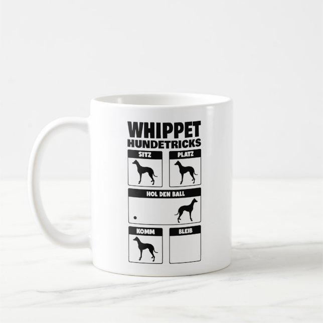 Mug Whippet Hundetricks Windhunt Tricks Sighthound (Gauche)
