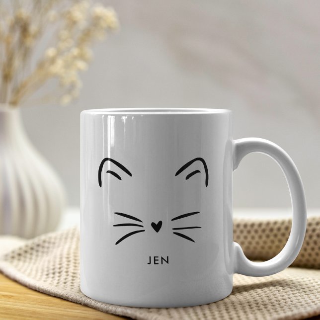 Mug Whiskers Chat Cute (Créateur téléchargé)