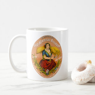 Mug Whiskey Advertising Étiquette, Vers 1860.