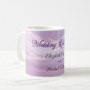Mug Whispers of Silk : Dreamy Pastel Waves Pink Blue