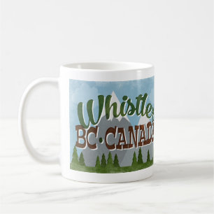 Mug Whistler Canada Fun Retro Snowy Mountains