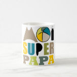 Mug white 325 ml Moi Super Papa - Logo Nature<br><div class="desc">A nice mug decorated with a "Moi Super Papa" logo is to be offered or offered</div>