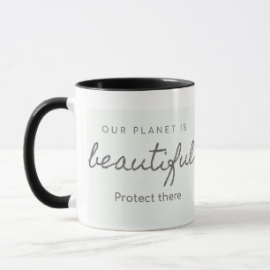 Mug white / black and white mug