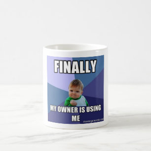 Mug white cup with success kid l'A meme
