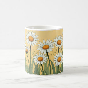Mug White Daisy Summer