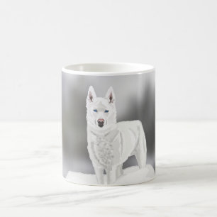 Mug White Husky