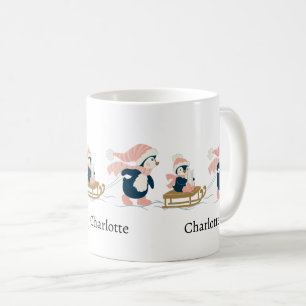 Mug White Navy Minimaliste mignonne pingouin Joyeux No
