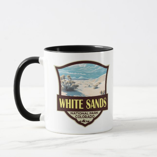 Mug White Sands National Park Travel Art Vintage (Gauche)