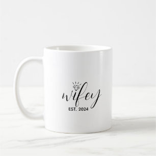 Mug Wifey personnalisé année de mariage Anniversaire d