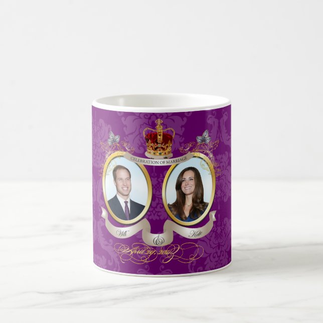 Mug Will+Kate mariage, do-it-yourself Couleur !! (Centre)