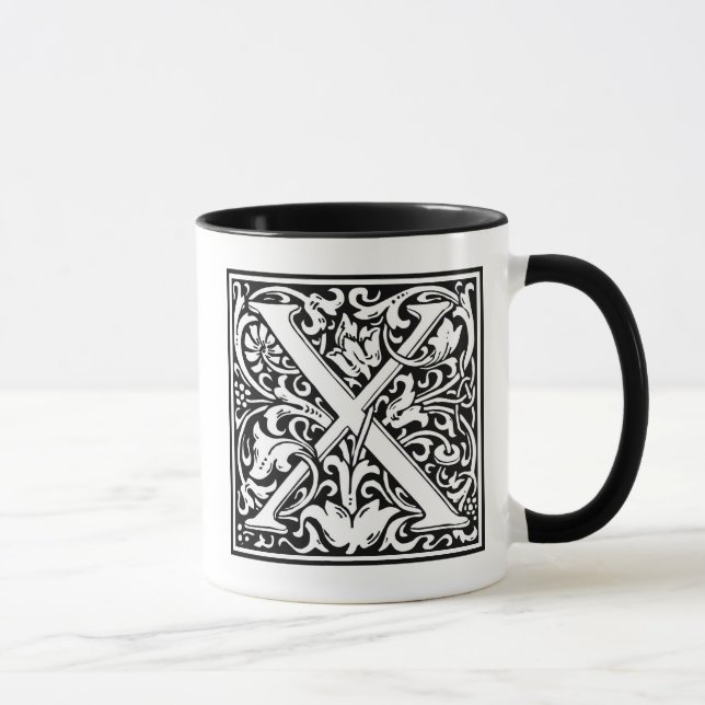 Mug William Morris Alphabet "X" (Droite)