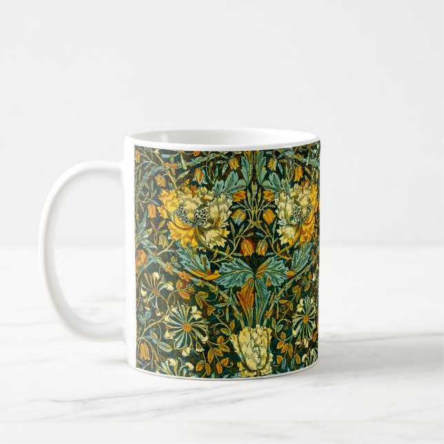 Mug William Morris Antique Honeysuckle Motif Floral (Gauche)