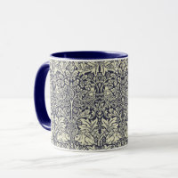 William Morris Brer Rabbit Motif bleu Vintage
